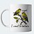 Caneca LOOK! Tietê-de-coroa (I want to believe). (Calyptura cristata). - Imagem 1