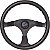 Volante Náutico 3 Raios Preto Branco Cinza Universal Lancha - Imagem 3
