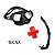 Kit Mergulho Mascara Snorkel Respirador Basic Profissional - Imagem 3