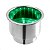 Porta Copos Iluminado de embutir led Verde Para Lancha 12V - Imagem 2