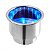 Porta Copos Iluminado de embutir led Azul Para Lancha 12V - Imagem 2