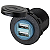 Tomada Usb Carro Carregador Veicular Turbo Em Led 12 - 24V - Imagem 1