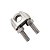 Grampo Abraçadeira Clips Em Aço Inox Para Cabo De Aço 1/2Pol - Imagem 1