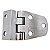Dobradiça 5 Furos Em Aço Inox 37X54mm Reforçada Motorhome - Imagem 2