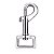 Mosquetão Com Destorcedor Assimétrico Em Aço Inox 61 X 13Mm - Imagem 1