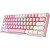 Teclado Gamer Sem Fio Redragon Fizz Pro K616-Rgb Usb - Rosa/Branco (Inglês) - Imagem 3
