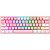 Teclado Gamer Sem Fio Redragon Fizz Pro K616-Rgb Usb - Rosa/Branco (Inglês) - Imagem 1