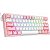 Teclado Gamer Sem Fio Redragon Fizz Pro K616-Rgb Usb - Branco/Rosa (Inglês) - Imagem 2
