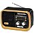 Rádio Portátil Megastar Rx1906Bt Am/Fm - Black/Gold - Imagem 1