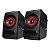 Speaker Satellite As-2712 Gamer Para Pc 2.0 - Preto/Vermelho - Imagem 1