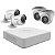 Kit Cctv De Vigilância Dvr Hikvision Ds-J1421/7104Hghi 4 Ch + 4 Câmaras - Preto/Branco - Imagem 1