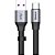 Cabo USB-A a USB-C Baseus Quick Charge 40 W - Cinza/Preto 23 cm (CATMBJ-BG1) - Imagem 1