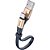 Cabo USB-A a USB-C Baseus Quick Charge 40 W - Dourado/Preto 23 cm (CATMBJ-BV3) - Imagem 2