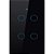 Interruptor de Luz Inteligente Moes WS-US4-L Wi-Fi RF 4 Botões - Preto - Imagem 1
