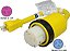 Adaptador de Cabo de Energia para RV Conntek 14222 de 1,5 pés, Plugue Macho de 15 A para Conector Fêmea Bloqueável de 50 A 125/250 Volts, Amarelo - Imagem 4