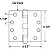 Dobradiça de porta comercial Prime-Line U 1156453, pivô suave com 2 rolamentos de esferas, 4-1/2 pol. x 4-1/2 pol. com cantos quadrados, 4 furos por folha com - Imagem 2