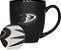 Caneca bistrô de cerâmica fosca preta gravada a laser de 16oz da NHL Hockey da Rico Industries - para bebidas quentes ou frias - Imagem 1