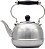 Chaleira de Chá Lisa de Aço Inoxidável de 2 Qt. com Alça de Madeira - Imagem 1