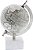 Globo de mármore Deco 79 com base de mármore, 6 x 5 x 9, branco. - Imagem 1
