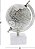 Globo de mármore Deco 79 com base de mármore, 6 x 5 x 9, branco. - Imagem 3