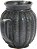 Jarra de cerâmica estriada Creative Co-Op, preta fosca, 8''L x 6''W x 8''H - Imagem 5