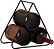 Suporte para Vinho em Formato de Pirâmide de Metal Deco 79, 11 x 6 x 10, Preto - Imagem 1