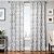 Softline Colby Premium Cortina Sem Forro de Janela com 3 Bolso para Varão e Padrão Medallion Tradicional, Branco/Azul, 55 x 96 - Imagem 1
