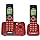 Sistema de telefone VTech CS6529-26 DECT 6.0 com identificação de chamadas/chamada em espera, 2 bases sem fio, vermelho. - Imagem 2