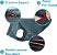 Sweater para cachorro em fleece de microfibra com zíper Gooby - Turquesa, tamanho X-Grande - Casaco quente para cachorro em fleece de microfibra de duas camadas sem anel para coleira - Suéter de inverno - Imagem 3