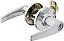 Maçaneta para porta de entrada Kwikset Delta com fechadura e chave, alavanca reversível segura com chave, fechadura para entrada principal e quartos, cromado acetinado, segurança Smartkey resistente a arrombamentos. - Imagem 1