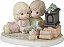 Estátua de Casais Precious Moments | Sua Amor Aquece Meu Coração Estátua de Porcelana | Decoração e Presente para as Festas | Pintada à Mão - Imagem 2