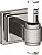 Amerock BH36060CG10 | Gancho Único para Toalhas em Níquel Escovado/Transparente | 2-15/16 pol. (75 mm) | Glacio | Gancho para Toalhas de Banheiro | Ferragem para Ban - Imagem 1