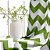 Cortinas Melodieux Chevron Blackout com Forro Escurecedor, 52 por 96 Polegadas, Verde (1 Painel) - Imagem 5