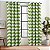 Cortinas Melodieux Chevron Blackout com Forro Escurecedor, 52 por 96 Polegadas, Verde (1 Painel) - Imagem 2