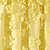 Painel de cortina de janela Lush Decor Riley - Detalhes de laço feitos à mão encantadores - Cortina única elegante para sala de estar, sala de jantar ou quarto - 54 L x 95 A, Amarelo - Imagem 3