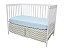 Empresa Americana para Bebês 100% Algodão Percale Lençol de Berço Ajustado e Saia Zigzag, Azul, para Meninos e Meninas. - Imagem 2