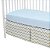 Empresa Americana para Bebês 100% Algodão Percale Lençol de Berço Ajustado e Saia Zigzag, Azul, para Meninos e Meninas. - Imagem 1
