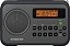Rádio digital portátil Sangean PR-D18BK AM/FM com protetor de borracha (cinza/preto) Preto/ Cinza - Imagem 2