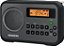 Rádio digital portátil Sangean PR-D18BK AM/FM com protetor de borracha (cinza/preto) Preto/ Cinza - Imagem 3