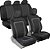 Capa de assento interior completa para carro, fácil instalação BDK S3CC sem laterais para airbag e descanso de braço, dianteiro e traseiro (Preto/Carvão) - Imagem 1