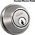 Fecho de segurança comercial Master Lock DSCHSD32D Heavy Duty de cilindro simples, Grau 2, com proteção contra arrombamento, acabamento cromado escovado - Imagem 2