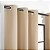 Cortinas com ilhós térmicas opacas ECLIPSE Andover Solid Tripleweave para quarto (2 painéis), 42 pol. x 84 pol., Bege - Imagem 3