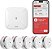 Detectores de fumaça inteligentes X-Sense com estação base SBS50, alarme de fumaça Wi-Fi compatível com o aplicativo de segurança residencial X-Sense, alarme de incêndio mini interconectado sem fio, modelo FS - Imagem 1
