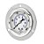 Manômetro Industrial de Pressão Preenchido com Glicerina para Montagem em Painel com Flange Frontal PIC Gauges PRO-204L-254E, Caixa de Aço Inoxidável, Internos de Latão, Visor de Plástico, Mo - Imagem 1