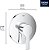 Acabamento de Válvula de Equilíbrio de Pressão GROHE 293302430, Linha Lineare, com Cartucho, Preto Fosco - Imagem 3