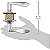 Trava de passagem de alavanca Accent SCHLAGE F10 ACC 626, Cromo acetinado - Imagem 2