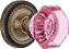 Maçaneta de porta rosa Waldorf com roseta de corda Nostalgic Warehouse 721085 em latão antigo, passagem 2.375 - Imagem 1