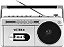 Victrola VBB-25-SLV Mini Bluetooth Boombox com tocador de fita cassete, gravador e rádio AM/FM, prateado - Imagem 2