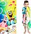 Toalha de praia de algodão super macio Franco Kids, 58 pol x 28 pol, Bob Esponja Calça Quadrada - Imagem 1