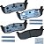 Pastilhas de freio traseiras Bendix Fleet Metlok para Ford Expedition 2002-1997, F-150 2003-1997, Heritage 2004, F-250 1999-1997, F-250 HD 1997 Lincoln Blackwood - Imagem 1